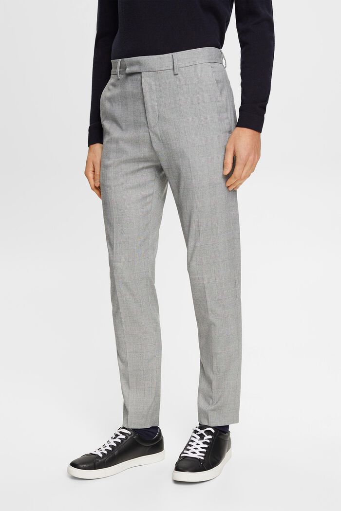 Checkered trousers, LIGHT GREY, detail image number 0