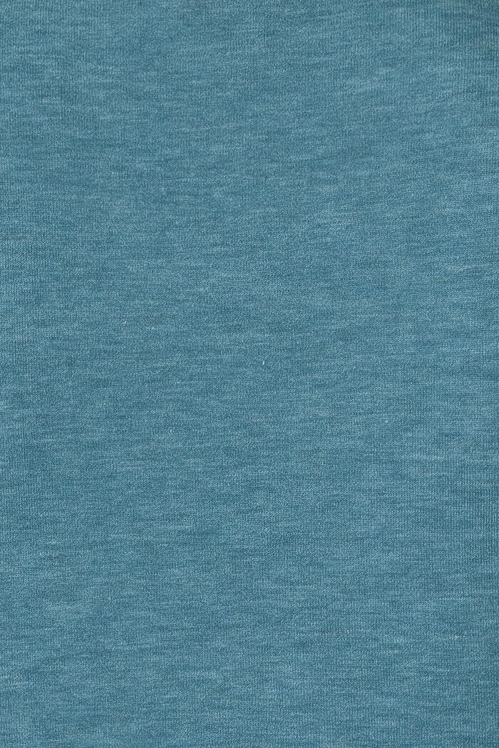 Long-sleeved jersey top with buttons, TEAL BLUE, detail image number 5