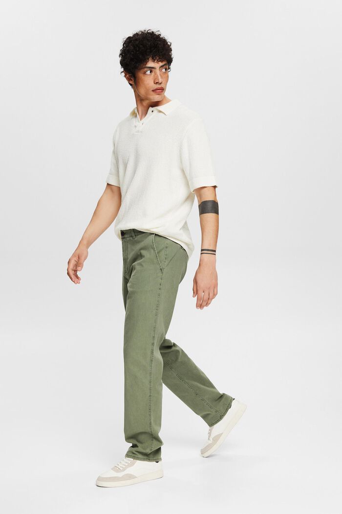 Cotton chinos, GREEN, detail image number 6