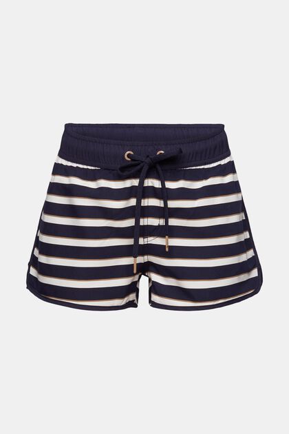 Striped beach shorts
