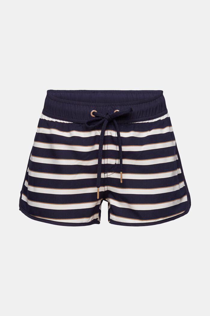 Striped beach shorts, NAVY, detail image number 7