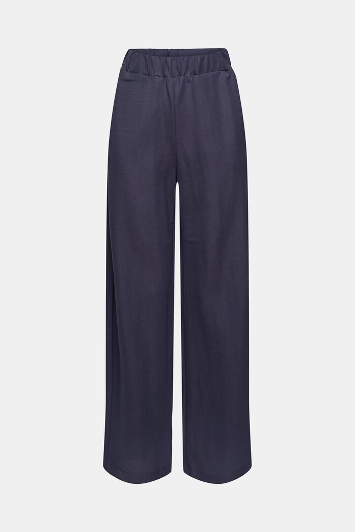Wide trousers with an elasticated waistband, LENZING™ ECOVERO™