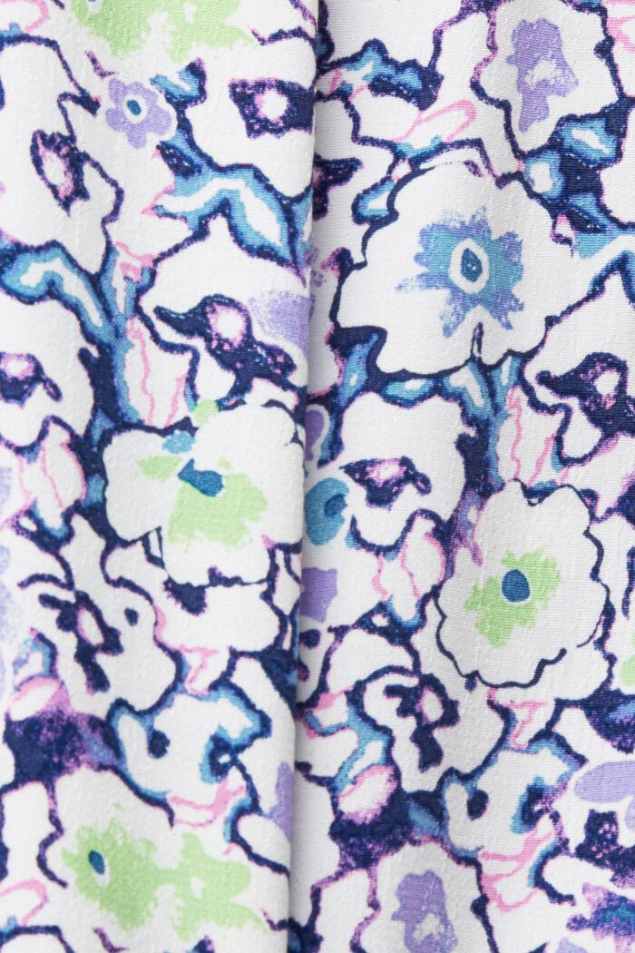 Midi skirt with all-over floral pattern, WHITE, detail image number 4