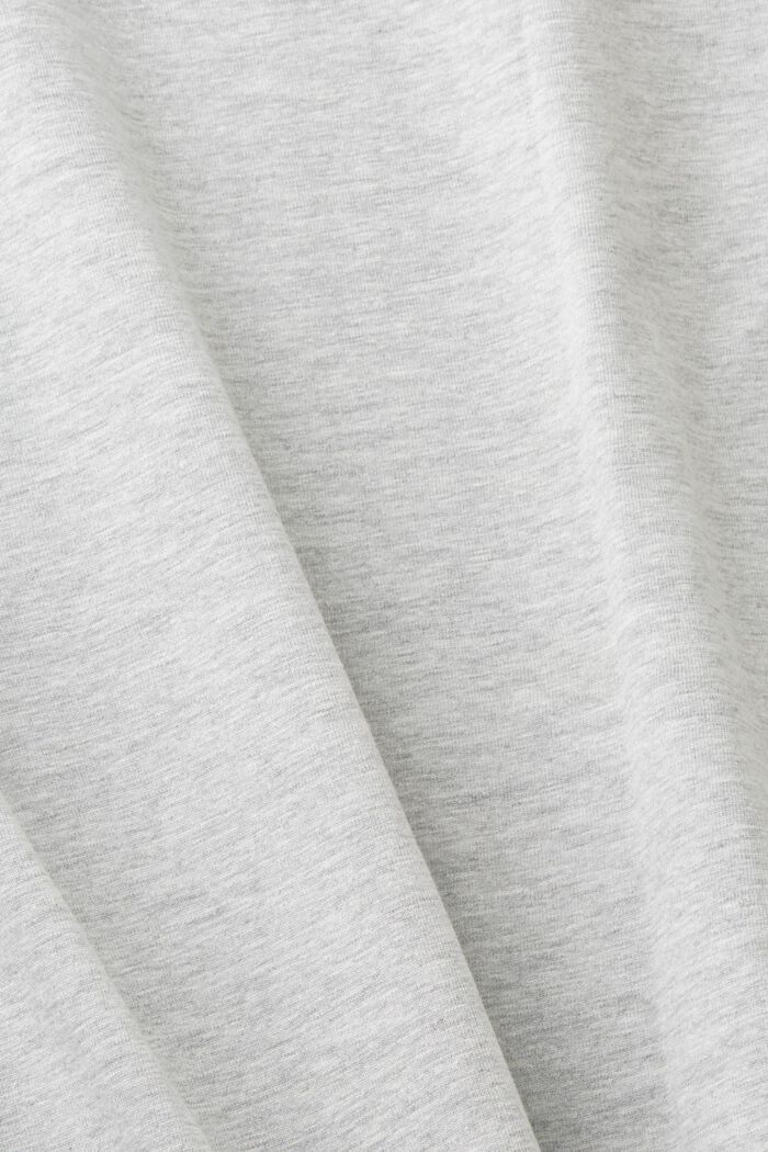 Slim fit t-shirt with small breast print, LIGHT GREY, detail image number 5