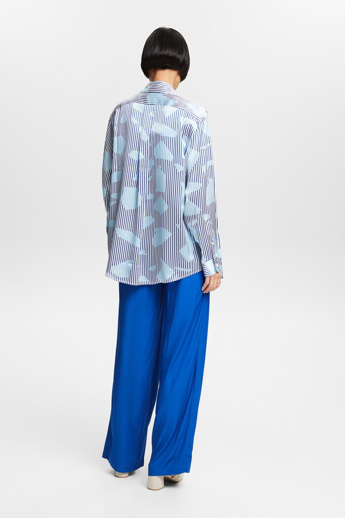 Twill Wide Pull-On Pants, BRIGHT BLUE, detail image number 2