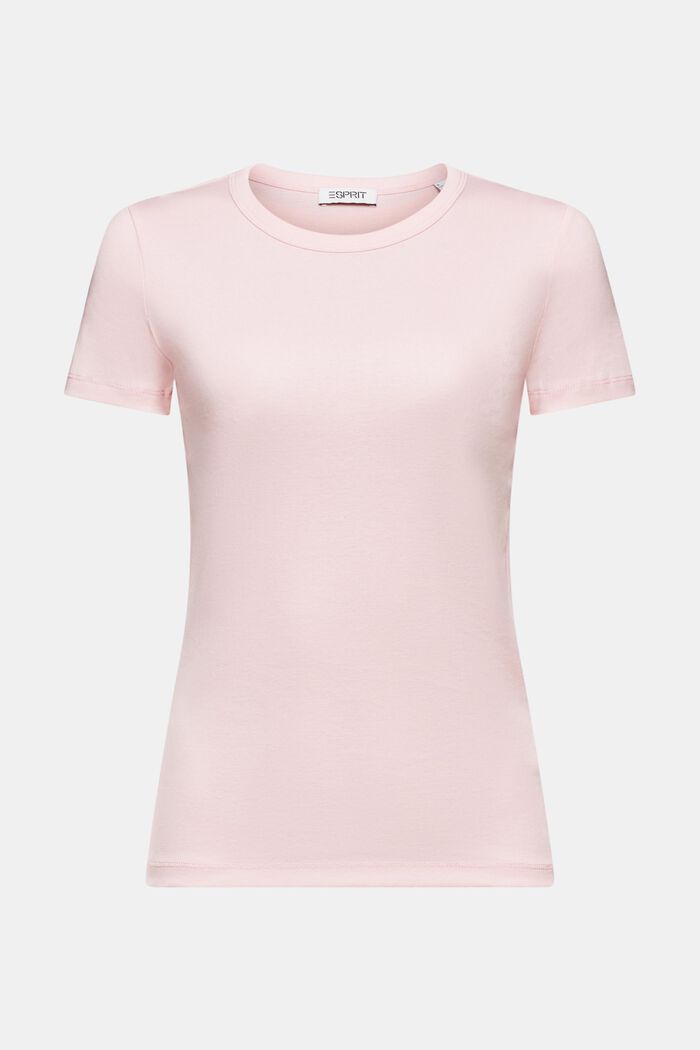Cotton Short-Sleeve T-Shirt, PASTEL PINK, detail image number 5