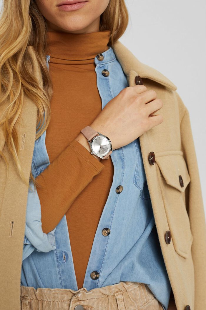 Vegan: watch with a faux leather strap
