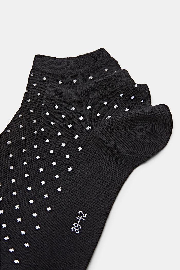 2-Pack Dotted Sneaker Socks, BLACK, detail image number 2