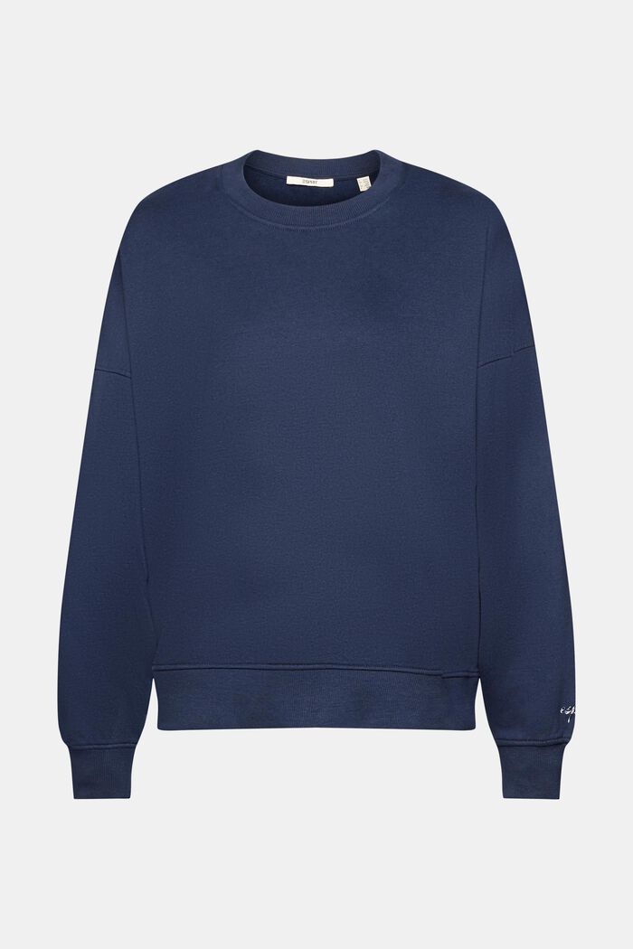 Sweatshirt with embroidered sleeve logo, NAVY, detail image number 6