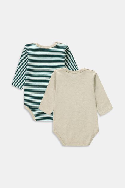 2-pack of long-sleeved bodies, organic cotton