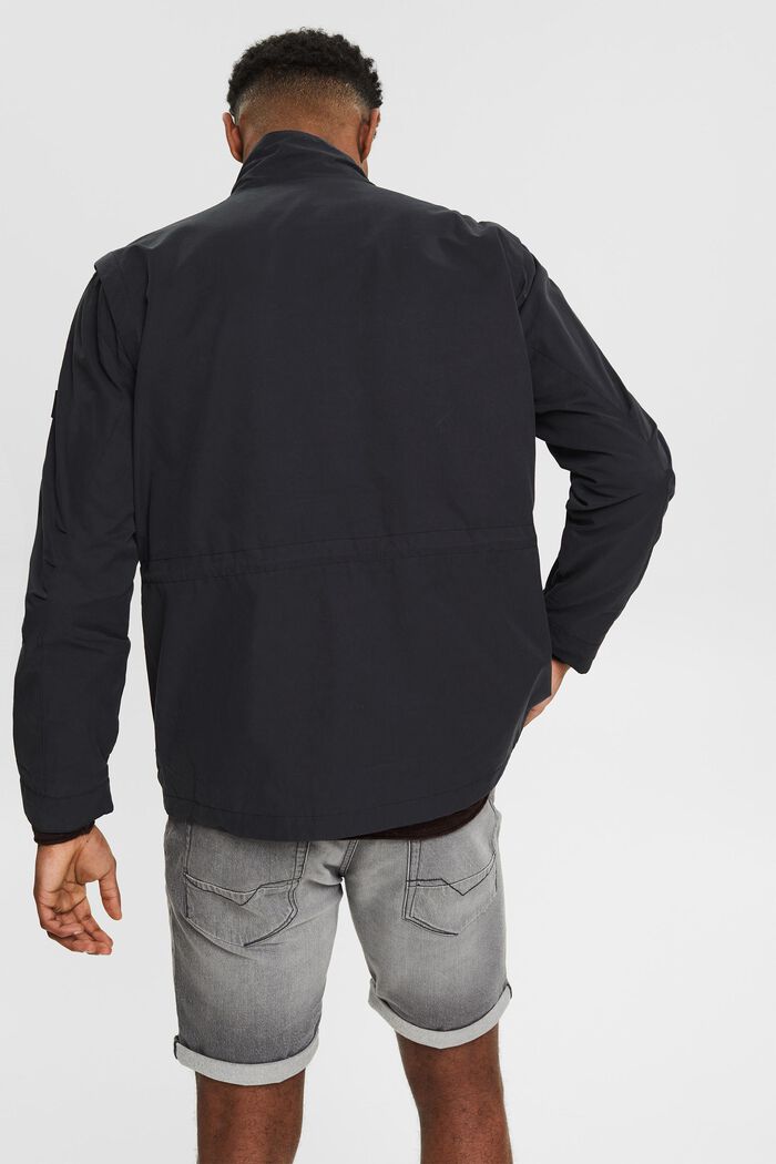 Between-seasons jacket made of blended organic cotton, BLACK, detail image number 3