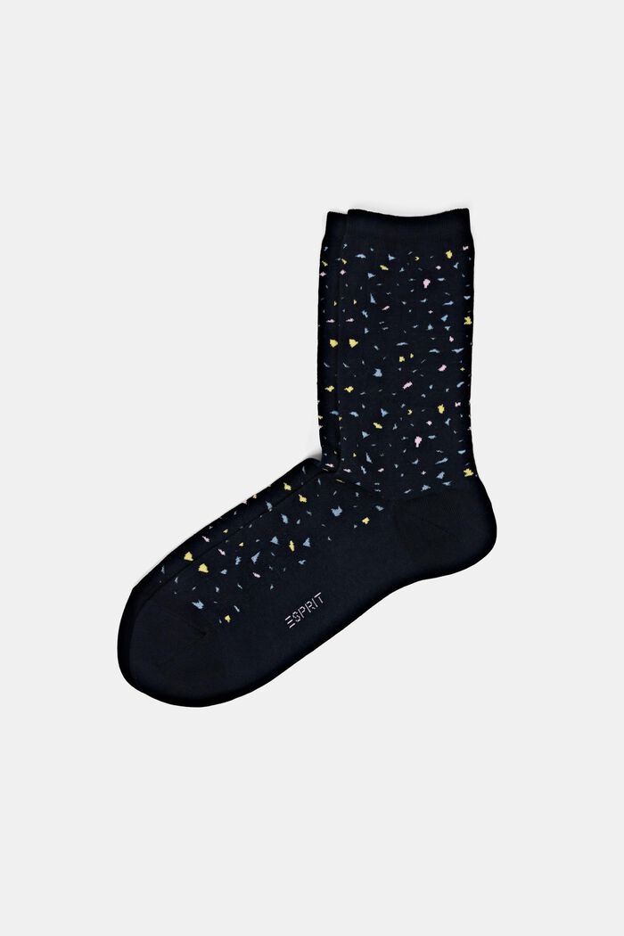 Printed Knit Socks, MARINE, detail image number 0