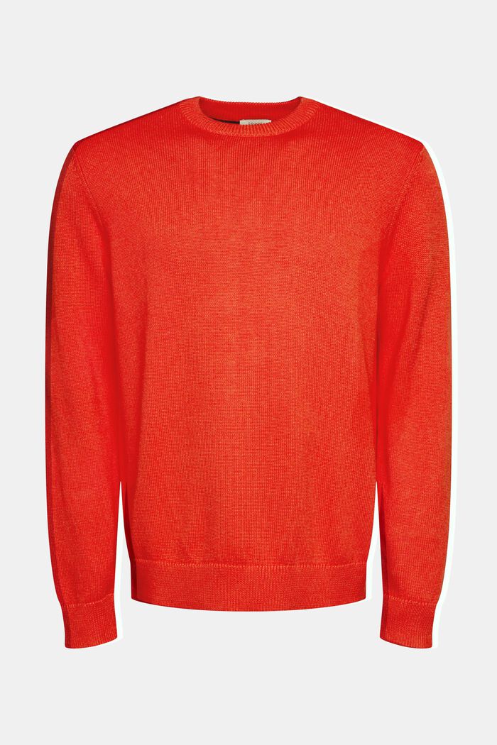 Sustainable cotton knit jumper, RED, detail image number 2