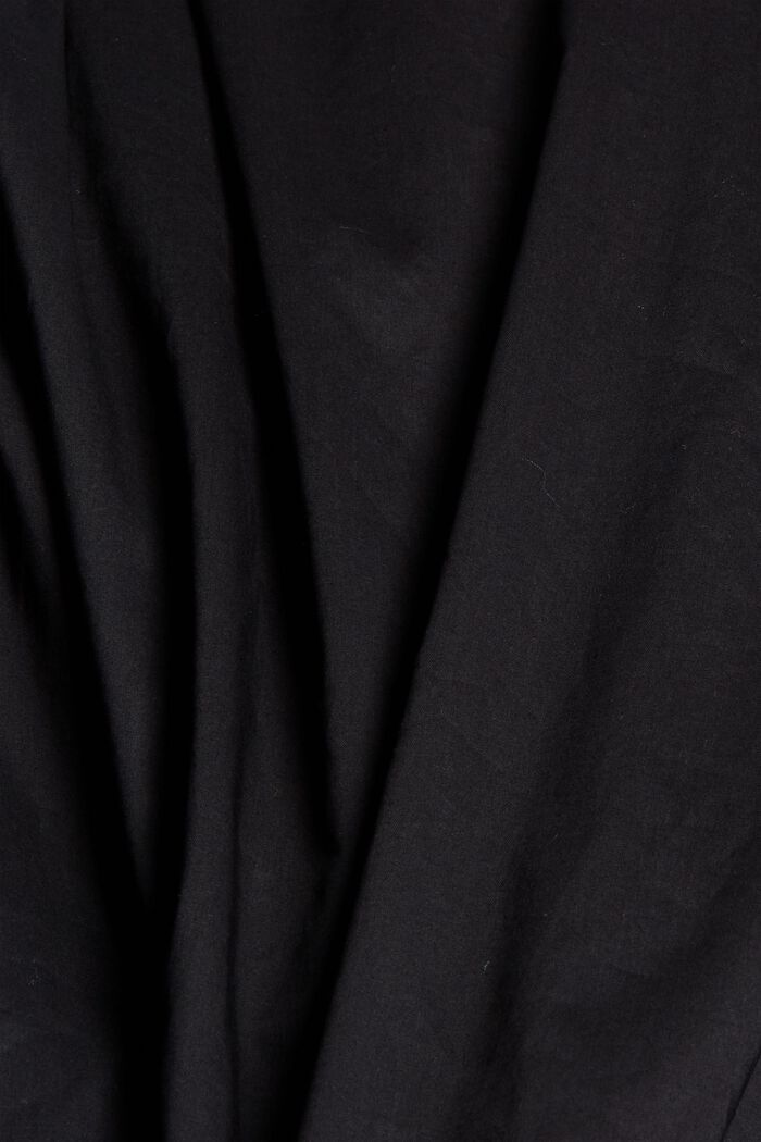 Sleeveless flounce midi dress made of cotton, BLACK, detail image number 4
