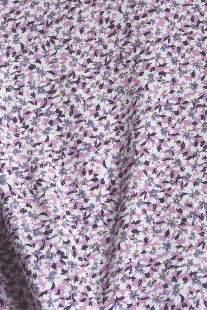Mille-fleurs blouse with a frilled edge, LILAC, detail image number 4