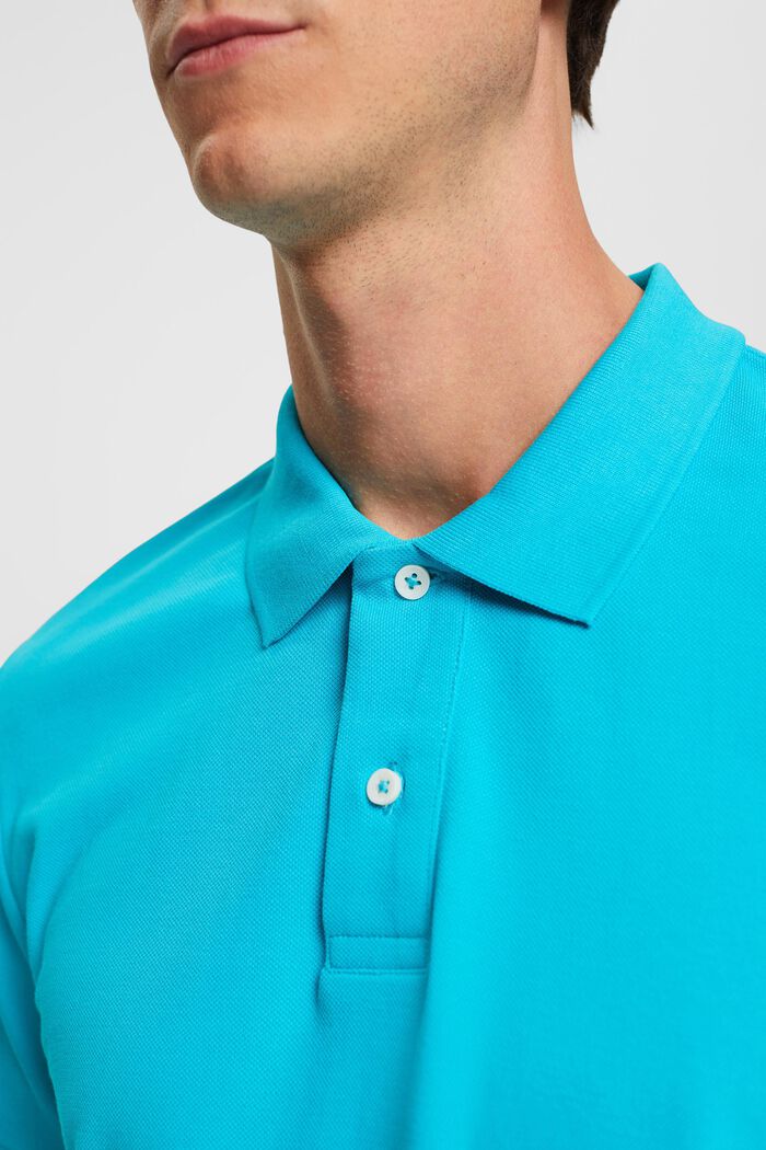 Slim fit polo shirt, AQUA GREEN, detail image number 2