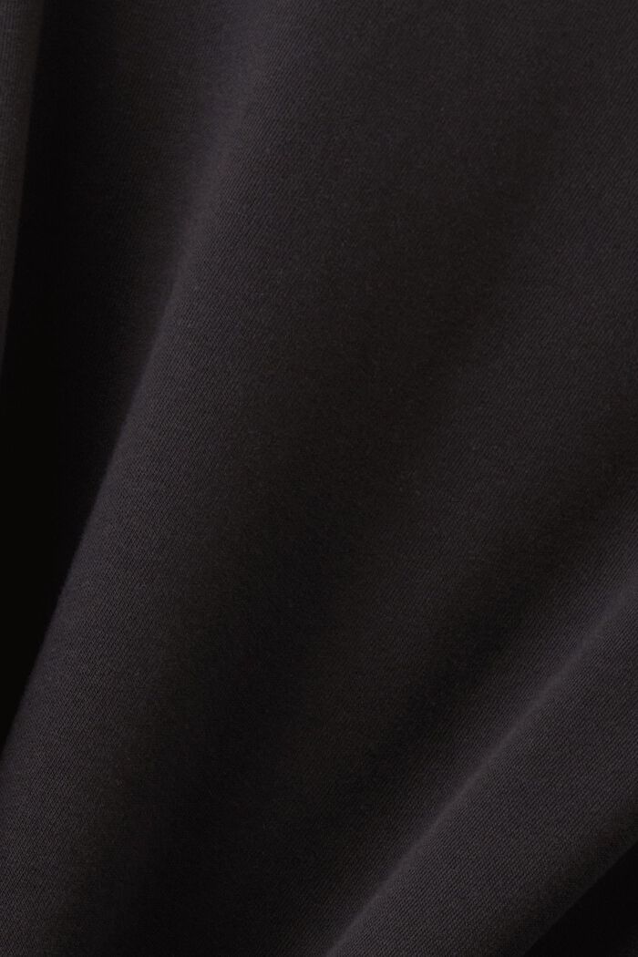 Mini sweat dress with V-neckline, BLACK, detail image number 5