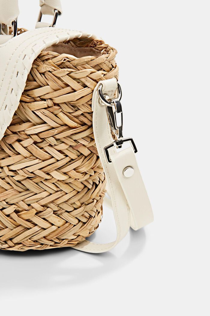 Bag made of woven straw, OFF WHITE, detail image number 2