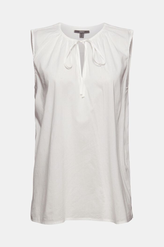 Blouse top with LENZING™ ECOVERO™, WHITE, detail image number 6