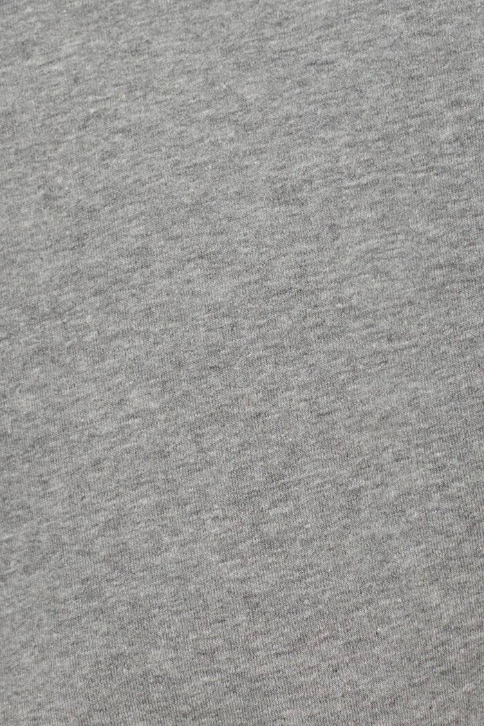 Made of recycled material: sweatshirt hoodie with logo embroidery, MEDIUM GREY, detail image number 4