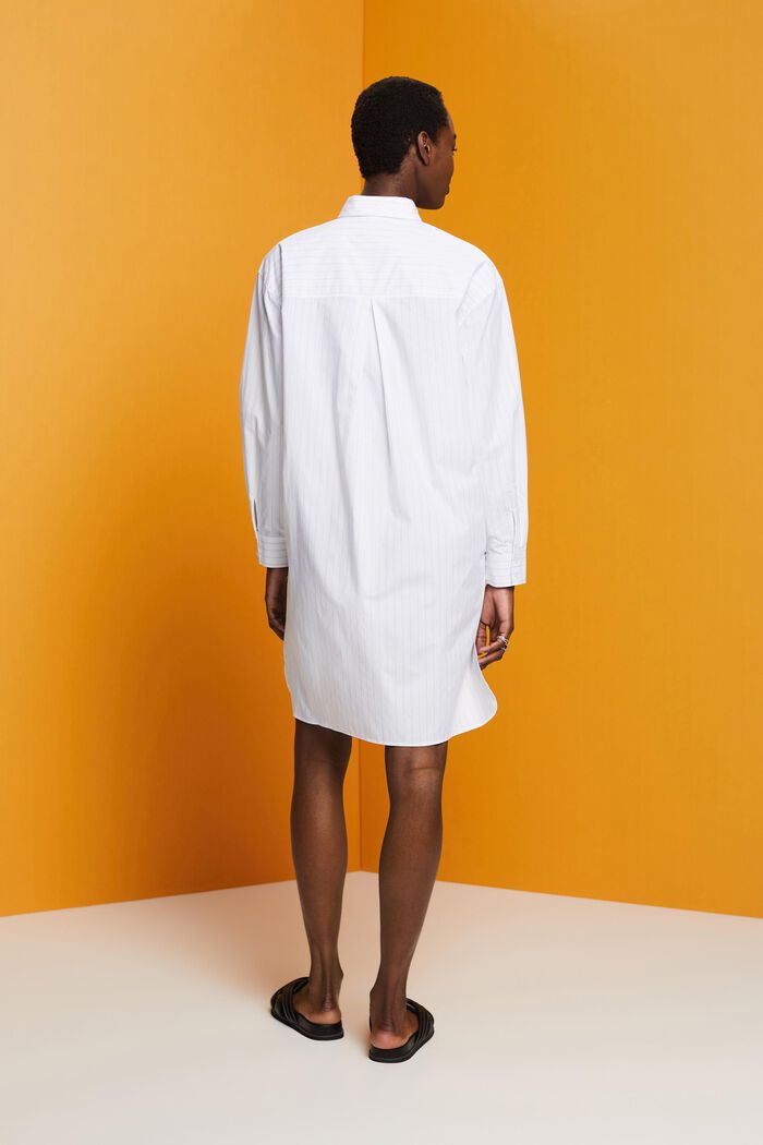 Pinstriped shirt dress, 100% cotton, WHITE, detail image number 3