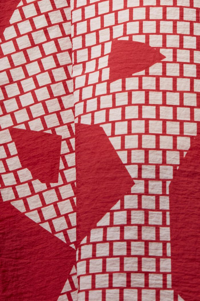Drawstring Midi Skirt, DARK RED, detail image number 4