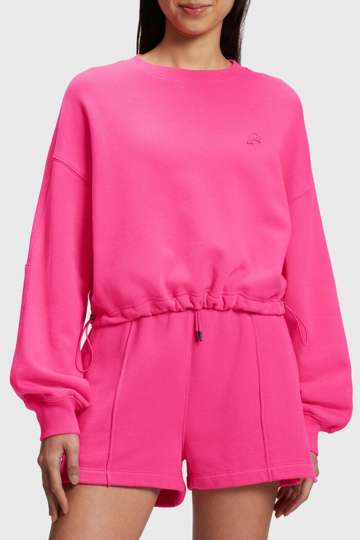 Color Dolphin Cropped Sweatshirt, PINK FUCHSIA, overview