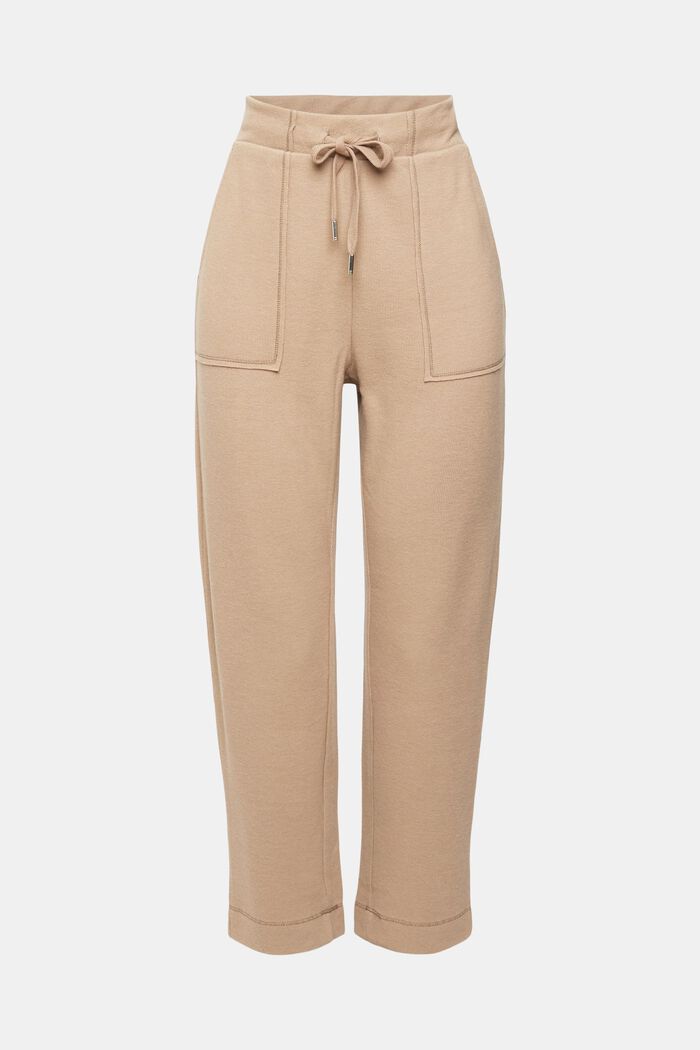 High-rise knitted jogger style trousers