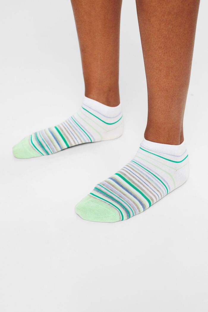 2-Pack Organic Cotton Socks, GREEN/OFF WHITE, detail image number 1