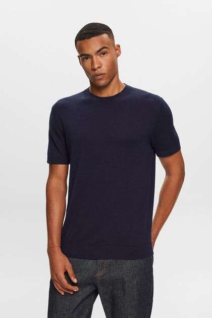 Short sleeve jumper with cashmere