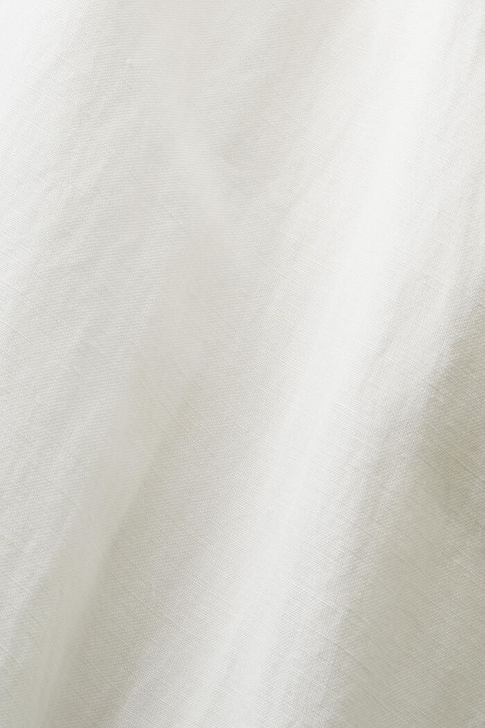 Belted Puff-Sleeve Midi Dress, OFF WHITE, detail image number 5