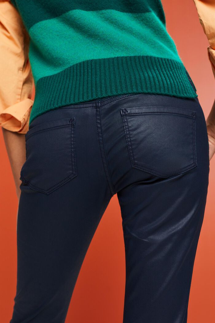 Coated Pants, NAVY, detail image number 4
