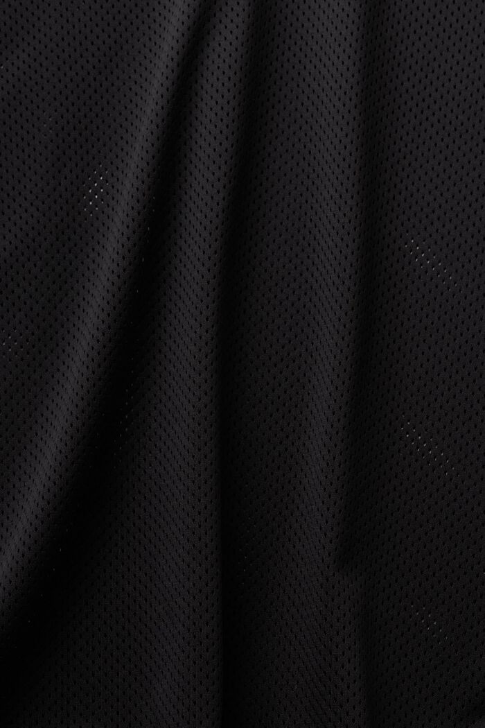 V-Neck Open-Knit T-Shirt, BLACK, detail image number 4