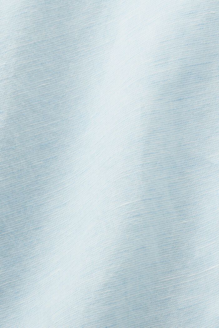 Cotton-Linen Shirt Blouse, LIGHT TURQUOISE, detail image number 5