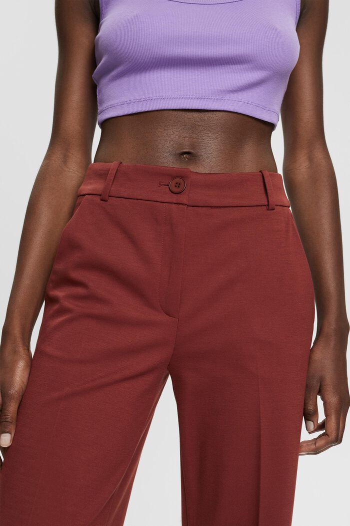 SPORTY PUNTO mix & match straight leg trousers, RUST BROWN, detail image number 2