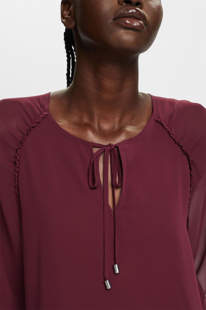 ESPRIT - Recycled: chiffon blouse at our online shop