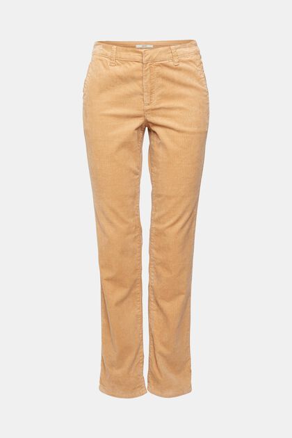 Mid-rise corduroy trousers, SAND, overview