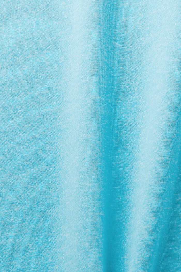 Recycled: melange jersey T-shirt, TURQUOISE, detail image number 6