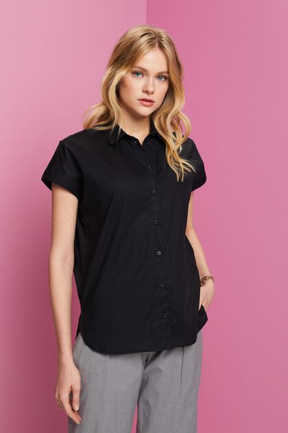 Shirt blouse in 100% cotton
