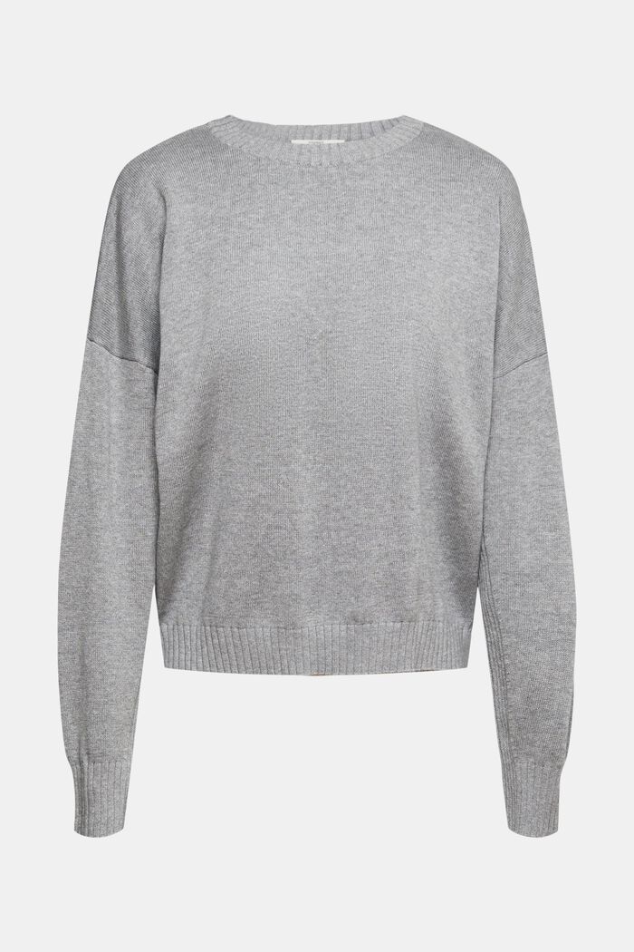 Knitted relaxed fit jumper, MEDIUM GREY, detail image number 2