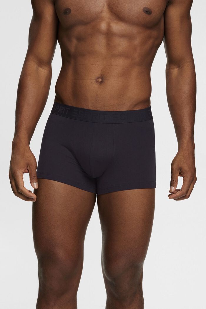 Multi-pack short cotton stretch men's shorts, NAVY, detail image number 0