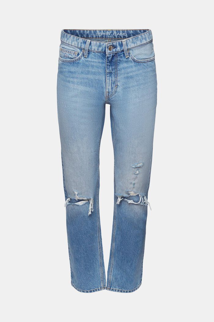 Mid-Rise Straight Jeans, BLUE MEDIUM WASHED, detail image number 7