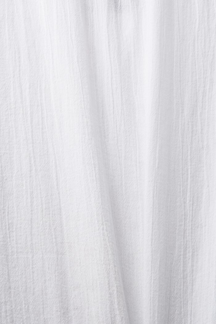 Embroidered cotton blouse, WHITE, detail image number 5