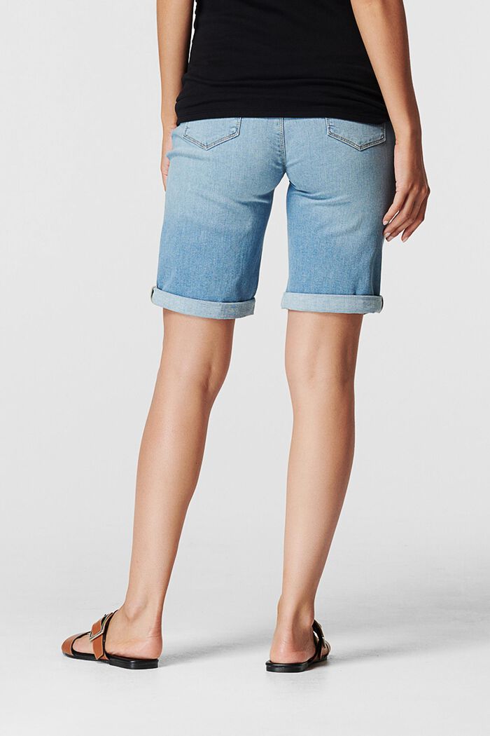 Denim Bermudas with over-bump waistband, BLUE LIGHT WASHED, detail image number 1