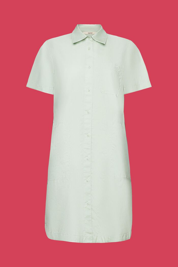 Mini shirt dress, 100% cotton, CITRUS GREEN, detail image number 6