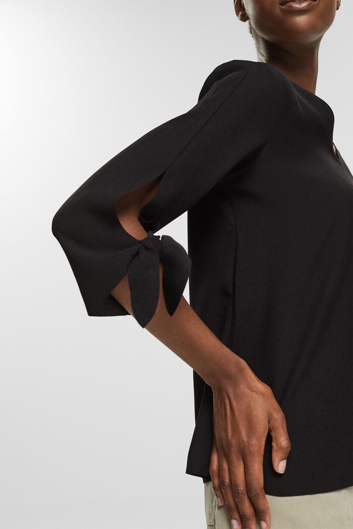 ESPRIT - Stretch blouse with open edges at our online shop
