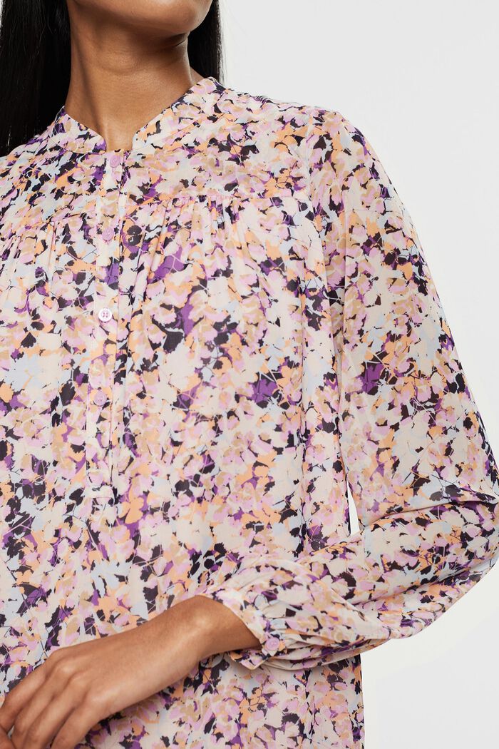 Patterned Chiffon Mini Dress, LILAC, detail image number 2
