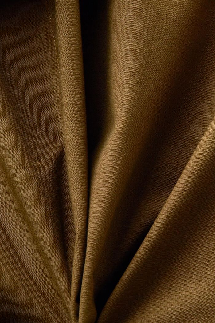 Belted Double-Breasted Trench Coat, KHAKI GREEN, detail image number 4
