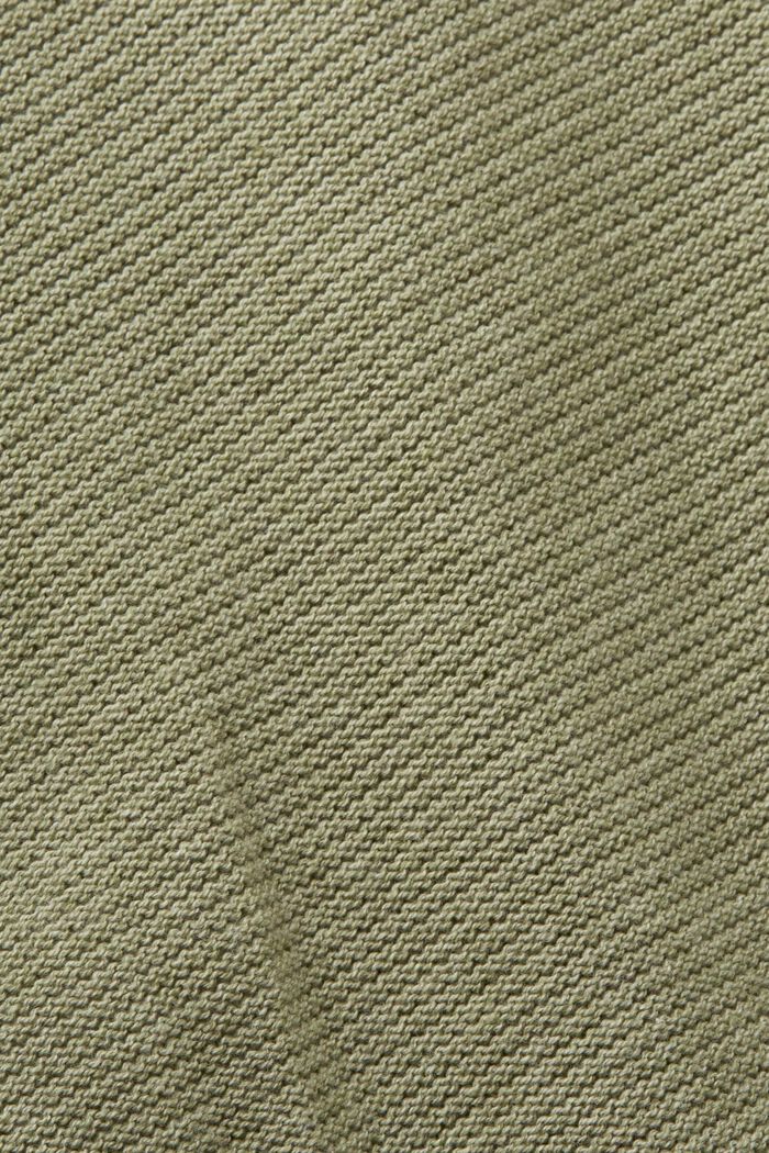 Textured knit V-neck jumper, LIGHT KHAKI, detail image number 5