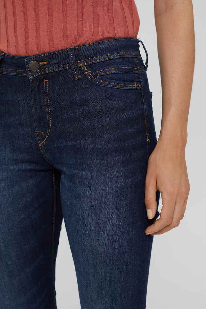 Stretch jeans made of organic cotton, BLUE DARK WASHED, detail image number 2
